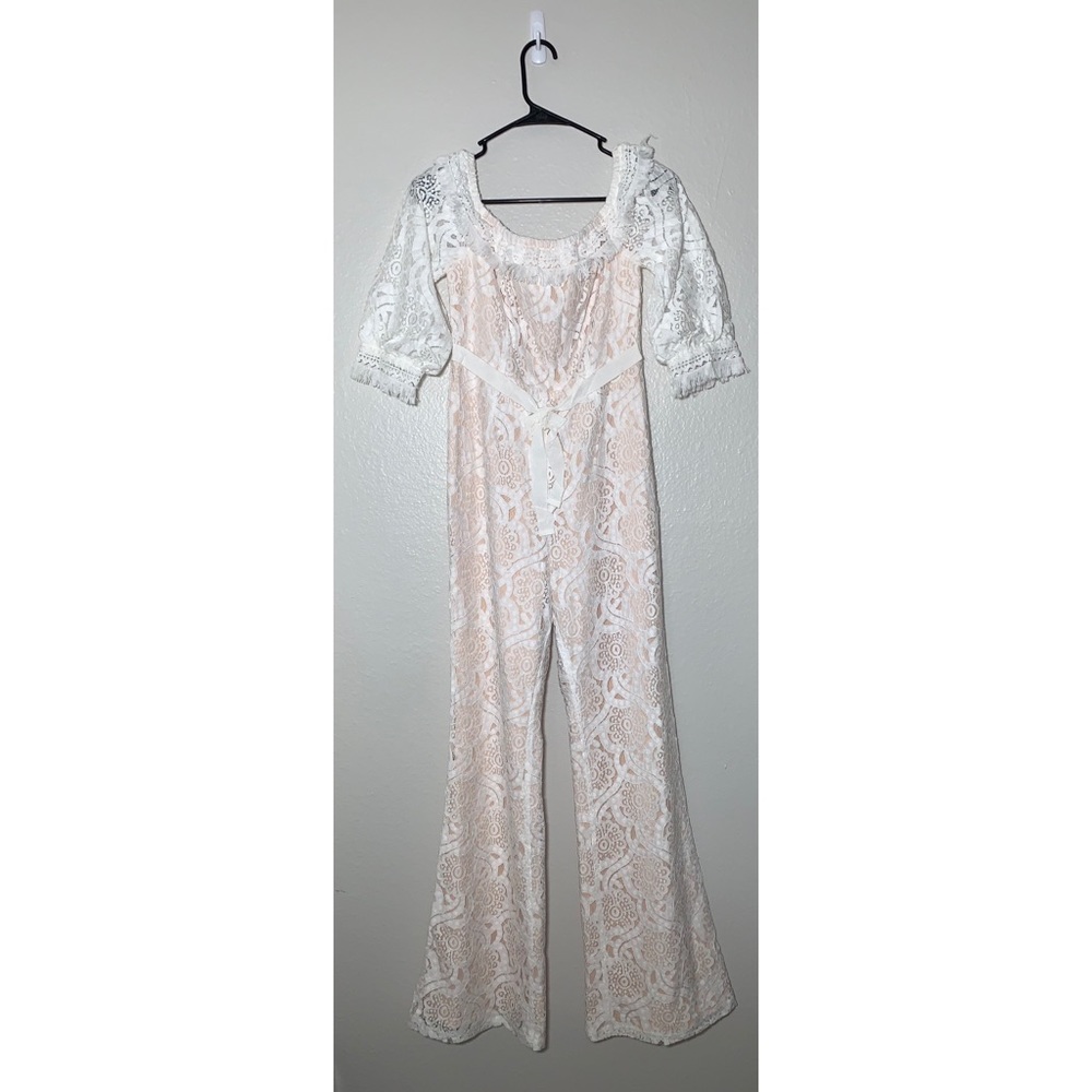 NWT Foxiedox white lace jumpsuit